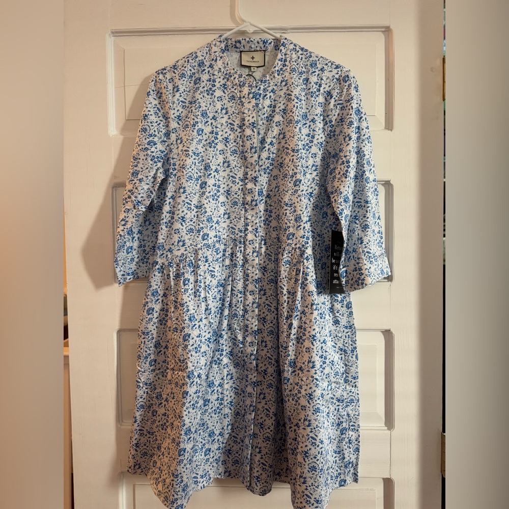 NWT Tuckernuck Royal Shirt Dress Size M Blue